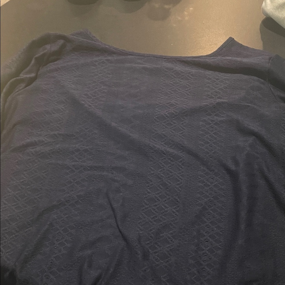 Apt. 9 Midnight Blue Textured Blouse